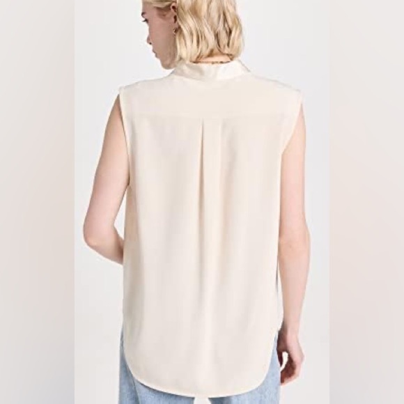 TRUTH BY REPUBLIC Sleveless Button Down Shirt Blouse Bare Pink Sz M - Picture 5 of 14